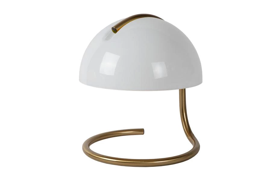 Lucide CATO - Lampe de table - Ø 23,5 cm - 1xE27 - Blanc - UIT